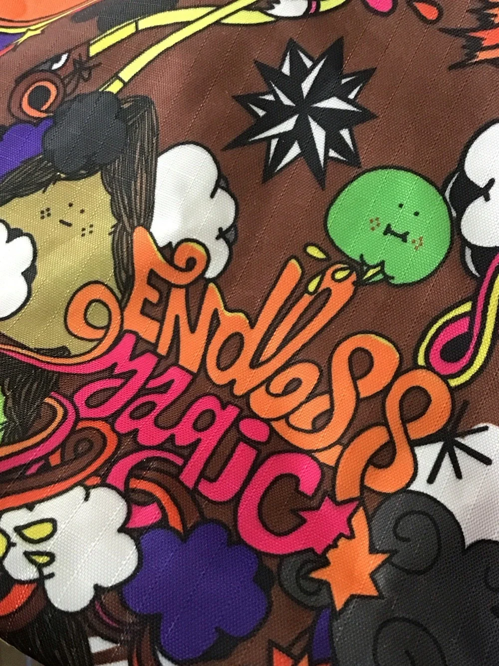 Colorful nylon tote (Tokidoki style pattern print)